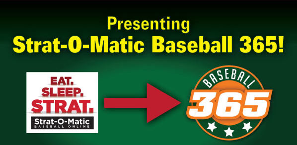 Ultimate Strat Baseball Newsletter, Logo for the new Strat-o-matic on-line baseball game known as Baseball 365