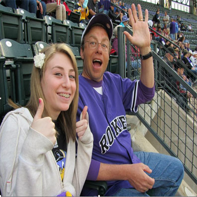 Ultimate Strat Baseball Newsletter, GUSSOMO Commissioner Jeff Fleischman with his daughter