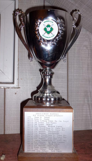 Ultimate Strat Baseball Newsletter - Championship Trophy for SOMBILLA baseball league