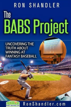 Ultimate Strat Baseball Newsletter - Book Cover of Ron Shandler's new book, The BABS Project.