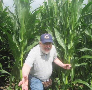 Ultimate Strat Baseball - Photo of Center Field Corn Field of the Baseball Field on the Fields of Dreams Movie Site, July 2016, with Wolfman Shapiro, photo #3