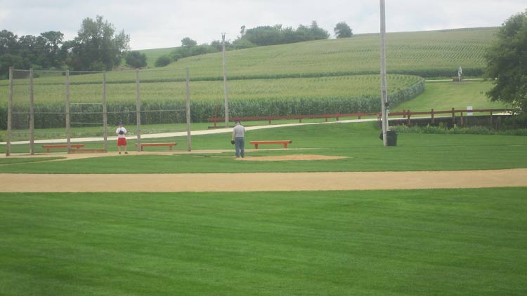 Ultimate Strat Baseball - Wolfman Shapiro pitching from the mound at the Field of Dreams Baseball Field in Iowa