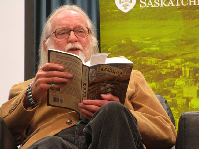 Ultimate Strat Baseball - Photo of author W. P. Kinsella of the book (holding) "Shoeless Joe" which became the "Field of Dreams" movie.