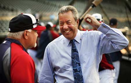 Ultimate Strat Baseball Newsletter, Twins Play by Play Dick Bremer with ex-Minnesota Mgr. Gardenshire